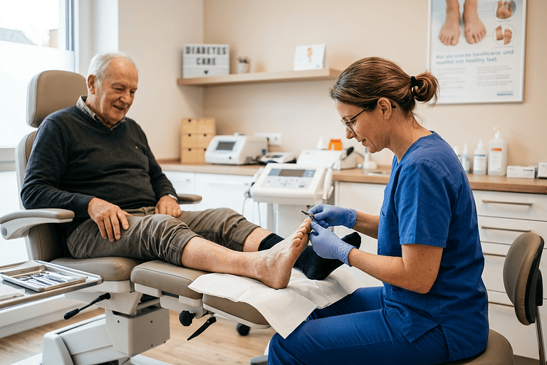 Podologie und Diabetes: Warum medizinische Fußpflege für Risikopatienten unverzichtbar ist